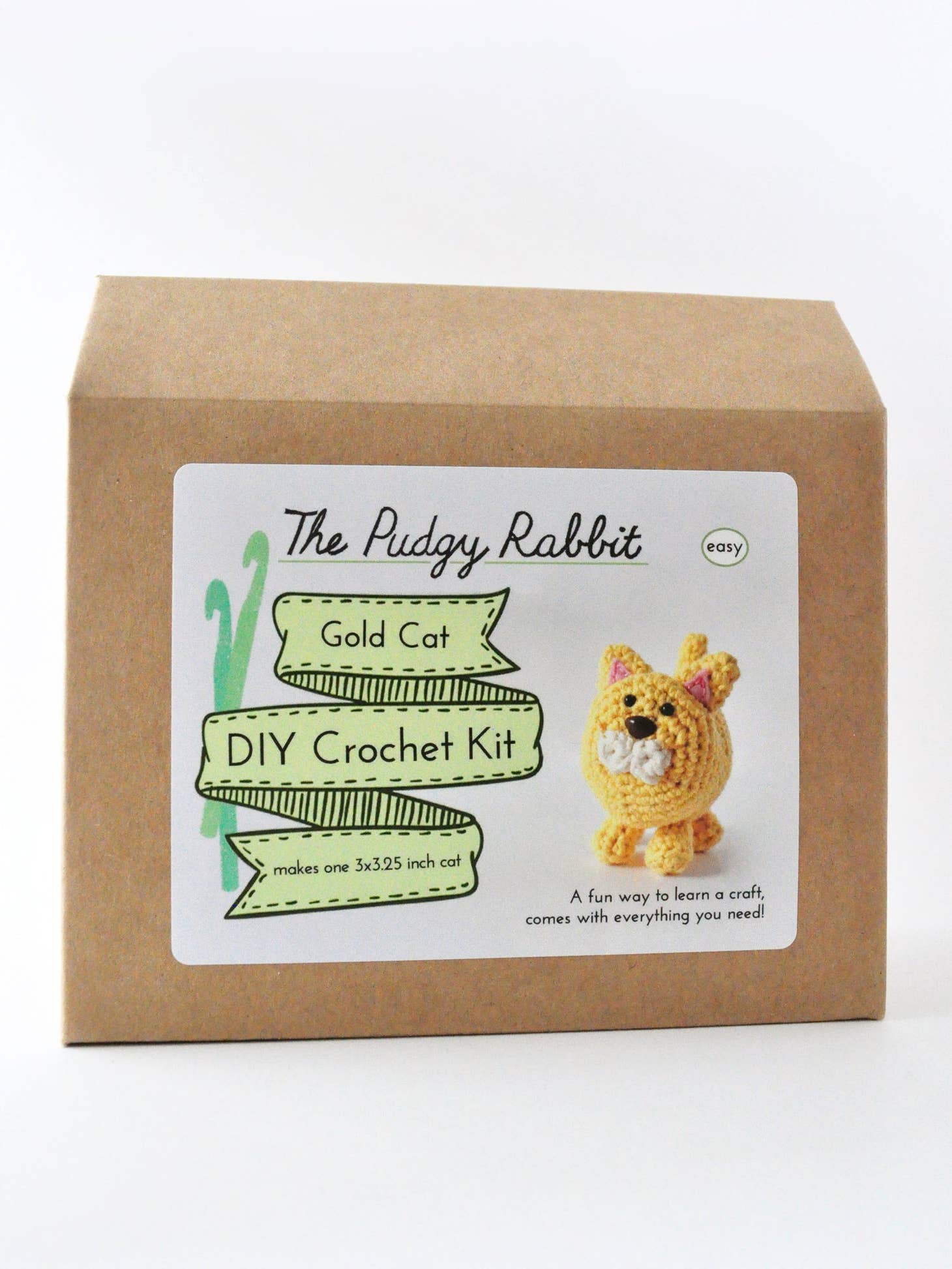 DIY Crochet Kit: Gold Cat